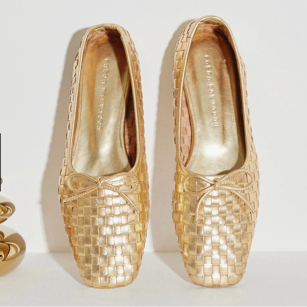 Freda Salvador Gold Jada Ballet Flats - Picture 2 of 7